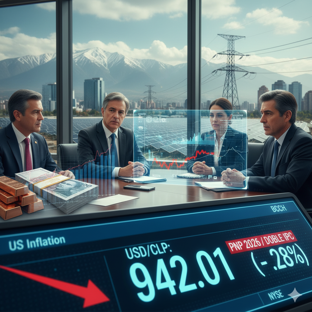 Focos en la Economía: El Dólar Cae en Chile por Datos de Inflación en EE. UU. y Biministro Aborda la Crisis de Tarifas Eléctricas