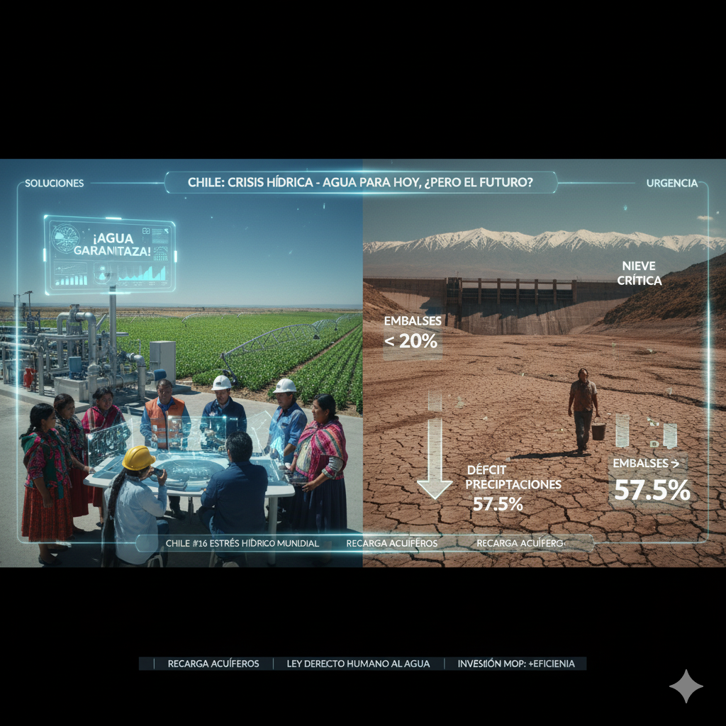 Crisis Hídrica en Chile: El Abastecimiento Humano Asegurado, pero la Alerta por la Sequía Persiste